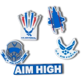 Armed Forces Us Air Force 5-pakkaus Jibbitz-kenkäkorut