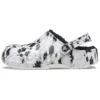 Baya Lined Clog, fleecevuoratut unisex-tohvelit, valkoiset ja harmaat ”White Grey”