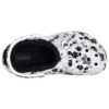 Baya Lined Clog, fleecevuoratut unisex-tohvelit, valkoiset ja harmaat ”White Grey”