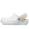 Baya Lined Fuzz Strap Marbled Clog ”White Multi”