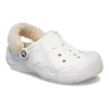 Baya Lined Fuzz Strap Marbled Clog ”White Multi”