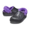 Baya Lined Fuzz Strap Pistokkaat ”Musta Violetti”