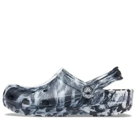 Beach Marbled -unisex-sandaalit, musta ja valkoinen, ”Black White”