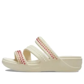 Boca Gems -sandaalit, kiilakorko ja remmit ”White Red”