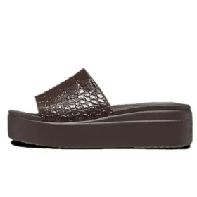 Brooklyn Croco Shine Slide -sandaalit ”Espresso”
