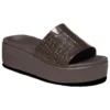 Brooklyn Croco Shine Slide -sandaalit ”Espresso”