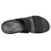 Brooklyn Double Strap Round Toe Mid Wedges -sandaalit ”Black”