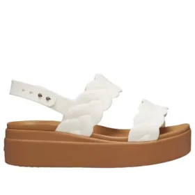 Brooklyn Woven Wedge -sandaalit ”White Brown”