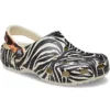 Classic Animal -sandaalit, unisex, eläinprintti, ”White”