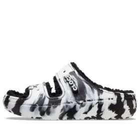Classic Cozzzy Marbled -sandaalit ”Black White”