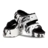Classic Cozzzy Marbled -sandaalit ”Black White”