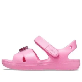 Classic Cross-Strap Charm -sandaalit ”Pink”