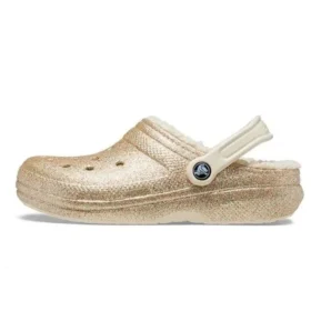 Classic Glitter Lined Clogs ”Gold White”