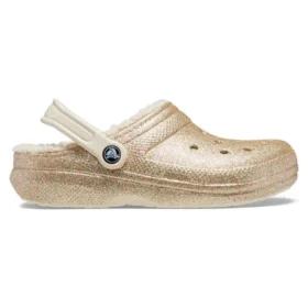 Classic Glitter Lined Clogs ”Gold White”