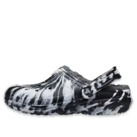 Classic Lined Clog -ulkosandaalit ”Marbled White Black”