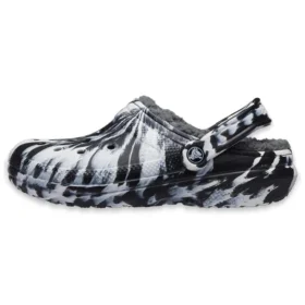 Classic Lined Clog -ulkosandaalit ”Marbled White Black”