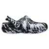 Classic Lined Clog -ulkosandaalit ”Marbled White Black”
