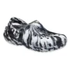 Classic Lined Clog -ulkosandaalit ”Marbled White Black”