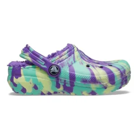 Classic Lined Marbled Clogs ”Neon Purple Multi”