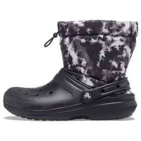 Classic Lined Neo Puff Tie-Dye Saappaat ”Black White”