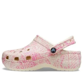 Classic Platform Snake Print Pistokkaat ”Pink”