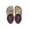 Classic Retro Floral Pistokkaat ”Yellow Pink”