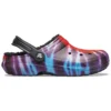 Classic Tie-Dye Stay Warm Cozy Crocs -urheilutohvelit, unisex, violetti-punainen