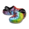 Classic Tie-Dye Stay Warm Cozy Crocs -urheilutohvelit, unisex, violetti-punainen