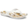 Crocband-kuvioidut varvassandaalit ”White Tan”