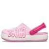 Crocband Logo -pistokkaat ”Pink White”