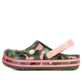 Crocband Multi Graphic -pistokkaat ”Green Pink”