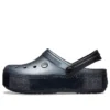 Crocband Platform Metallic -pistokkaat ”Black”
