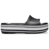 Crocband Platform Slides ”Black Grey White”
