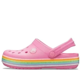 Crocband Rainbow Glitter -pistokkaat ”Pink”