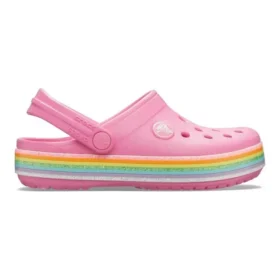 Crocband Rainbow Glitter -pistokkaat ”Pink”