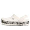 Crocband Snake Print Pistokkaat ”White Black”