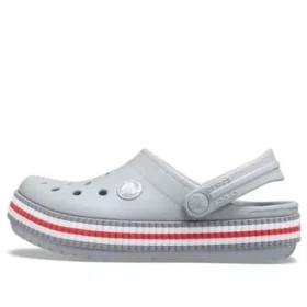 Crocband Varsity -pistokkaat ”Harmaa-punainen”