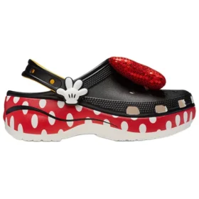 Crocs x Minnie Mouse Classic Platform Clog ”Musta Punainen Valkoinen”