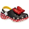 Crocs x Minnie Mouse Classic Platform Clog ”Musta Punainen Valkoinen”