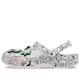 Crocs x Steven Harrington Classic Clogs ”Quickstrike – White Black”