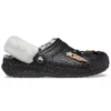 Disco Classic Lined Clog Disco Glitter ”Musta Valkoinen”