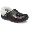 Disco Classic Lined Clog Disco Glitter ”Musta Valkoinen”