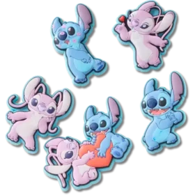 Disney Stitch & Angel 5-pakkaus Jibbitz-kenkäkoruja