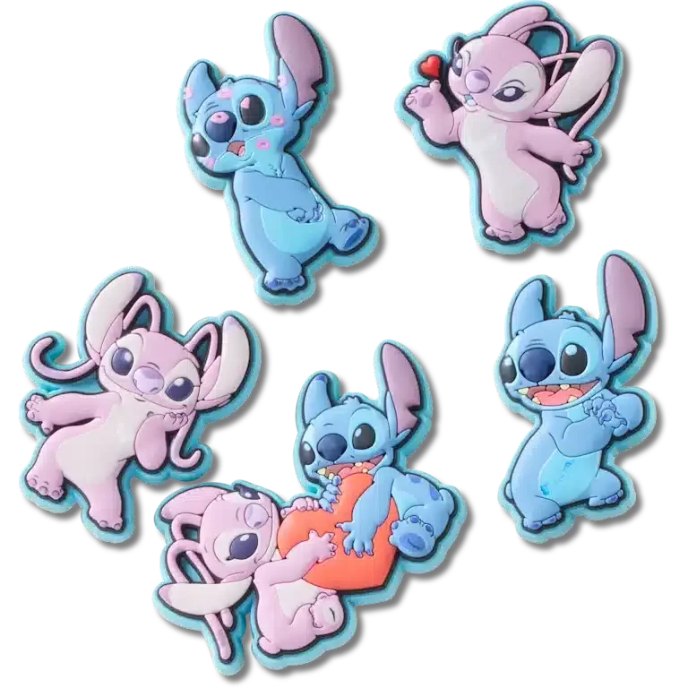 Disney Stitch & Angel 5-pakkaus Jibbitz-kenkäkoruja Disney Stitch & Angel 5-pakkaus Jibbitz-kenkäkoruja