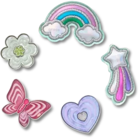 Funky Girly Icons -korut, 5 kpl:n pakkaus: Jibbitz-korut