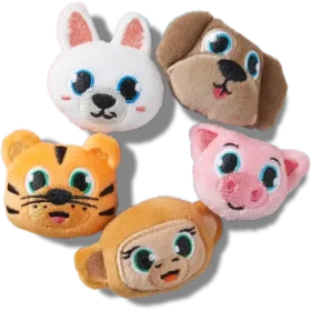 Fuzzy Animal 5-pakkaus Jibbitz-korut