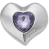 Hopean- ja violetinväriset Smt Gem Heart Jibbitz-korut