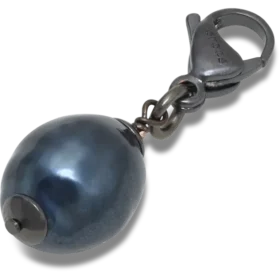 Hopeanmusta Smt Pearl -koriste Jibbitz™-korut