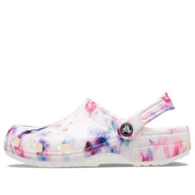 Klassiset Tie-Dye -kuvioiset Classic Clog-kengät ”Garnet & Multi”