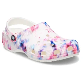 Klassiset Tie-Dye -kuvioiset Classic Clog-kengät ”Garnet & Multi”